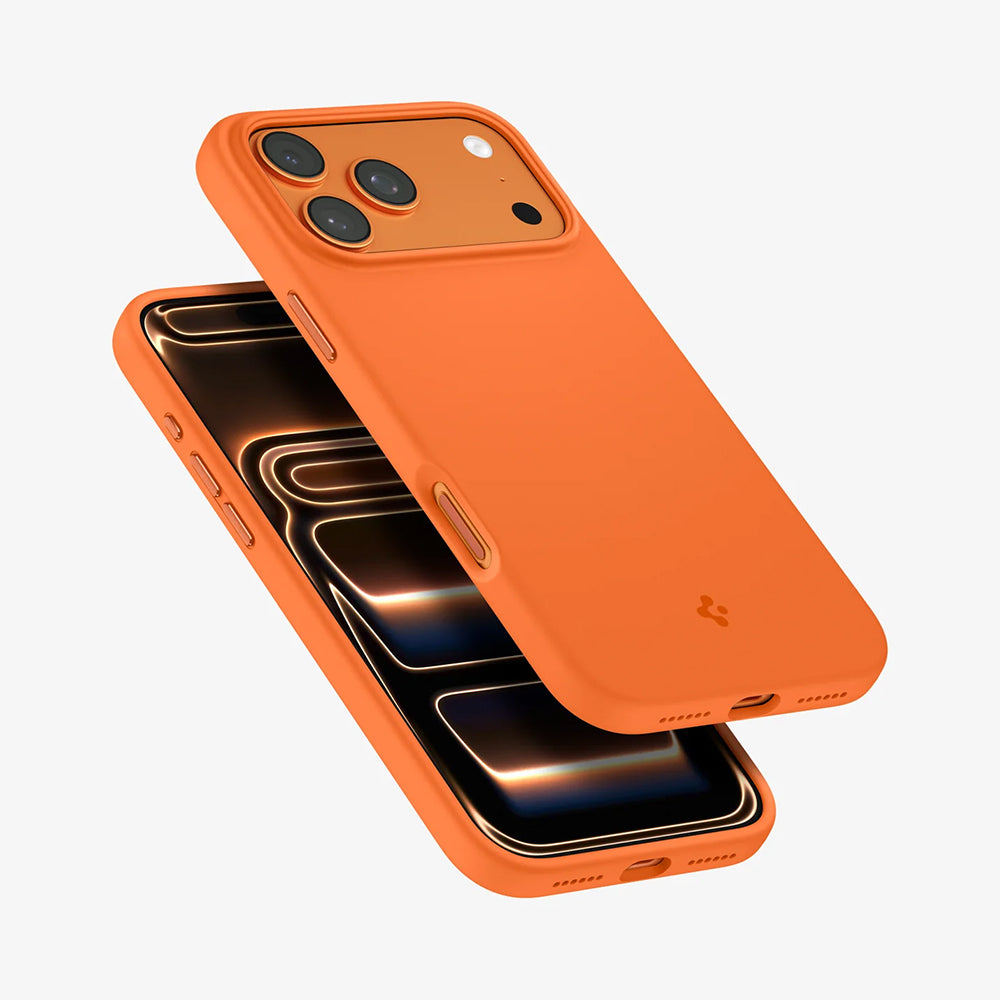 Θήκη MagSafe για Apple iPhone 17 Pro Max, Spigen, Silicone Fit, Πορτοκαλί