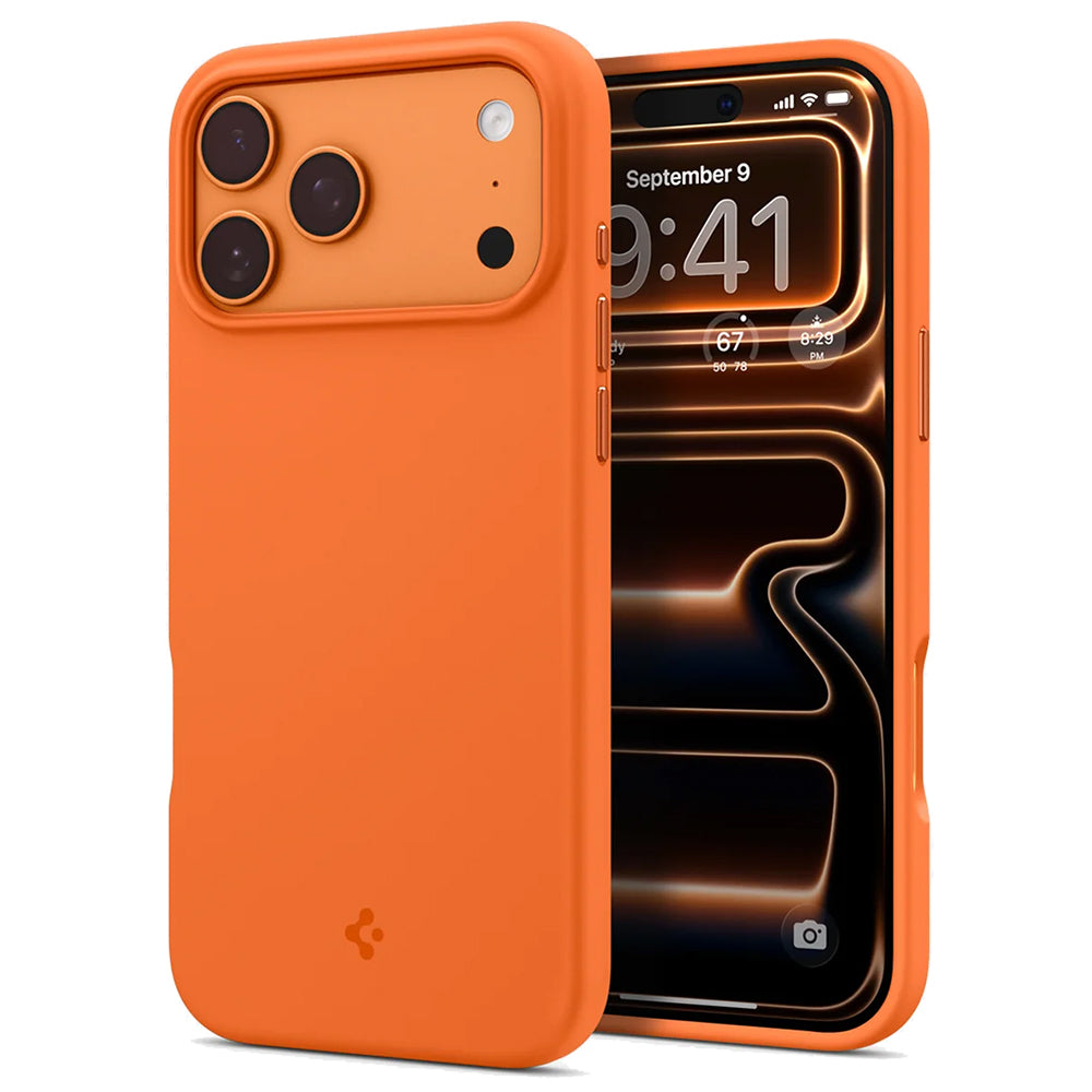 Θήκη MagSafe για Apple iPhone 17 Pro Max, Spigen, Silicone Fit, Πορτοκαλί