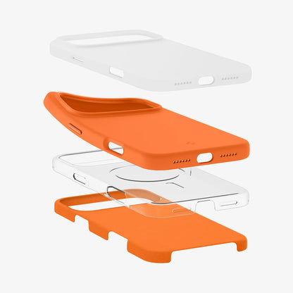 Θήκη MagSafe για Apple iPhone 17 Pro Max, Spigen, Silicone Fit, Πορτοκαλί