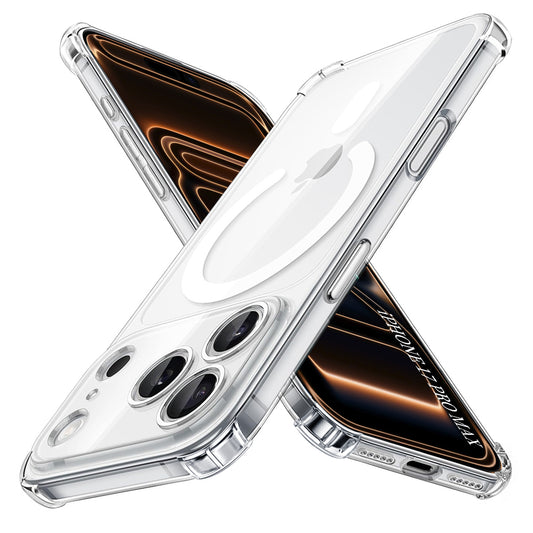 Θήκη MagSafe για Apple iPhone 17 Pro Max, Techsuit, Ανθεκτική στους κραδασμούς, Διάφανη