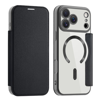 Θήκη MagSafe για Apple iPhone 17 Pro Max, Techsuit, SmartMag Book, Μαύρη