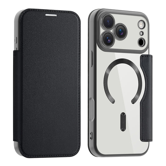Θήκη MagSafe για Apple iPhone 17 Pro Max, Techsuit, SmartMag Book, Μαύρη