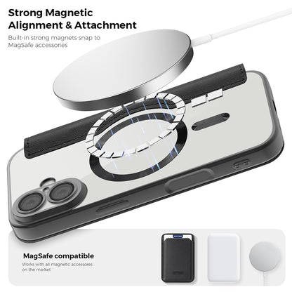 Θήκη MagSafe για Apple iPhone 17 Pro Max, Techsuit, SmartMag Book, Μαύρη