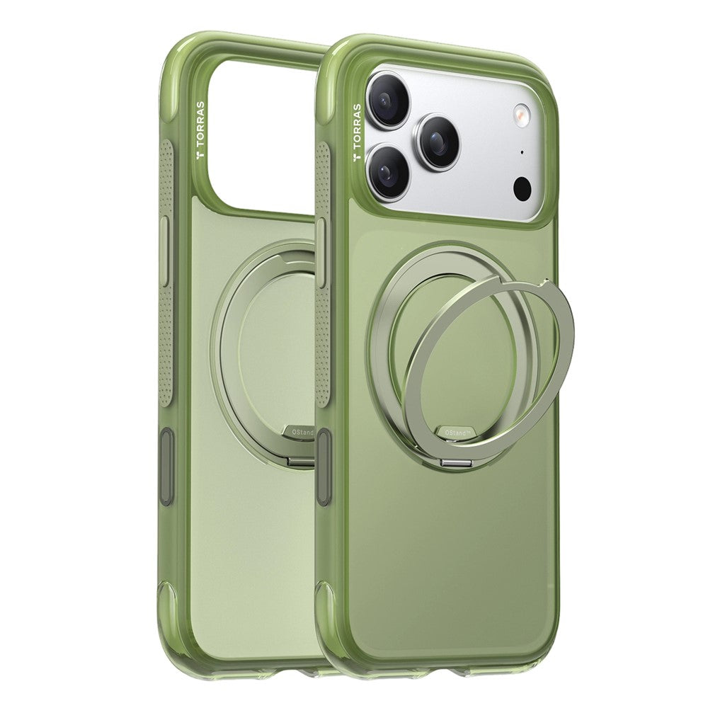 MagSafe Case for Apple iPhone 17 Pro Max, Torras, Ostand O3 Air, Satin Green