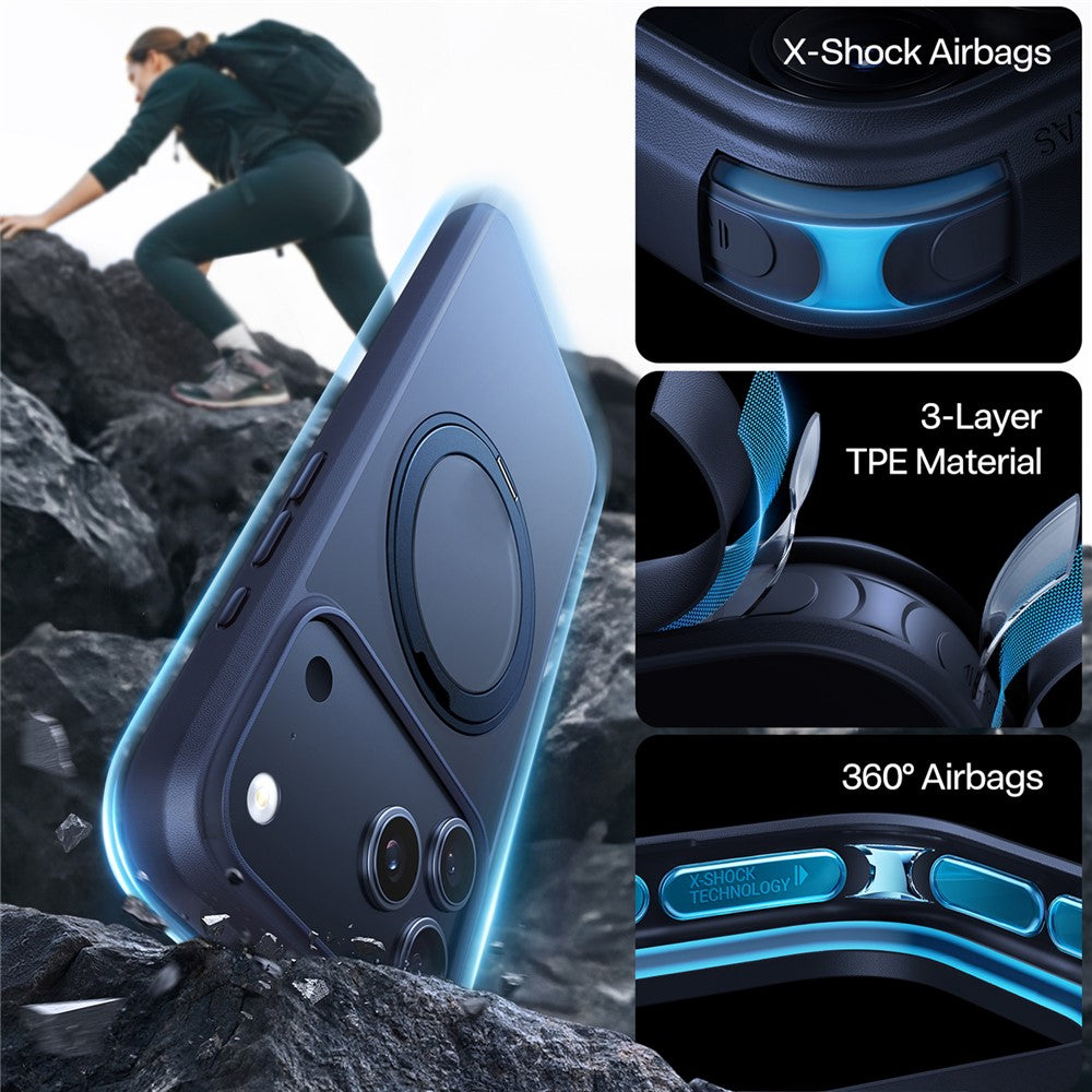 Θήκη MagSafe για Apple iPhone 17 Pro Max, Torras, Ostand Pro, Μπλε