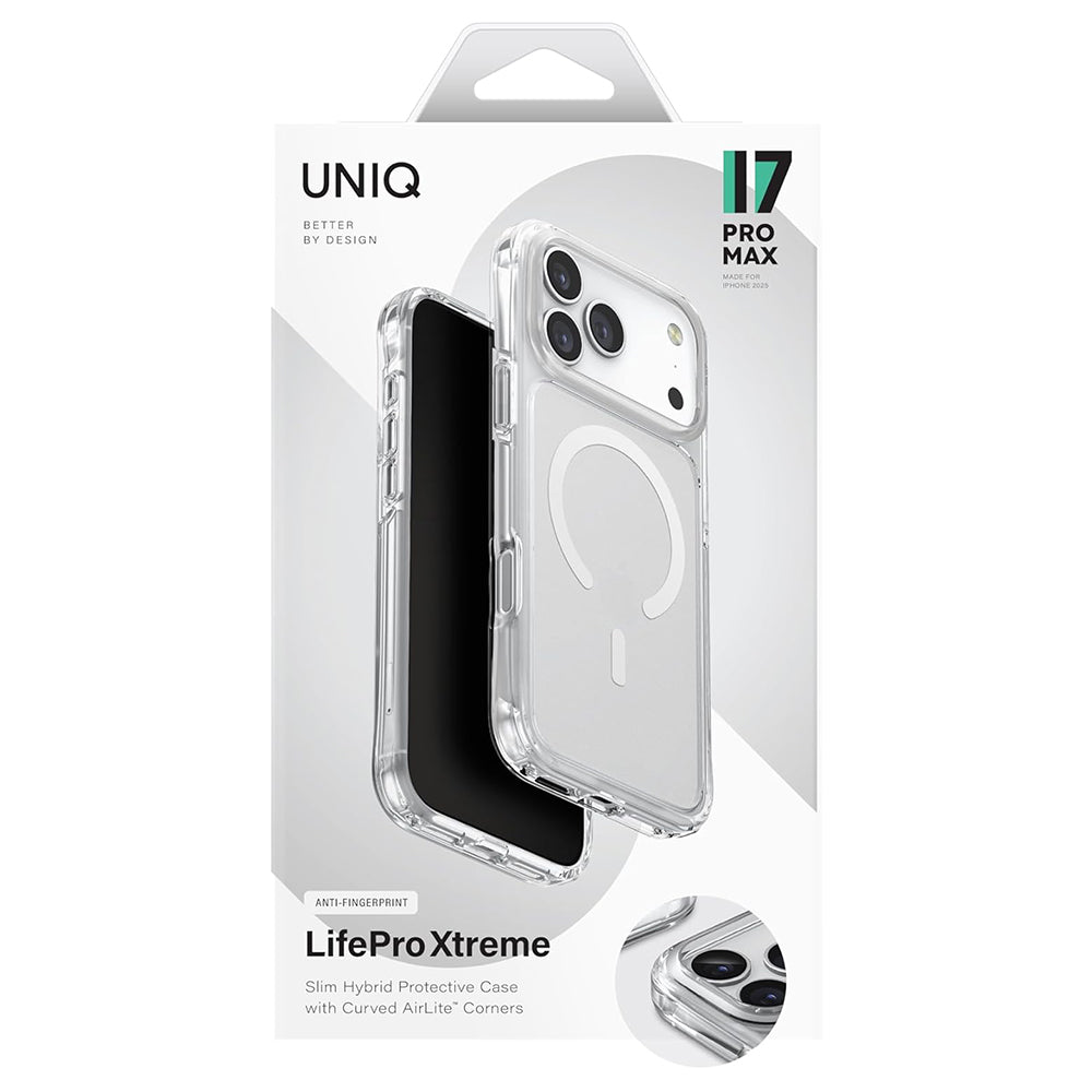 Θήκη MagSafe για Apple iPhone 17 Pro Max, UNIQ, LifePro Xtreme MagClick, Διάφανη
