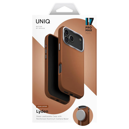 MagSafe Case for Apple iPhone 17 Pro Max, UNIQ, Lyden Leatherette, Brown