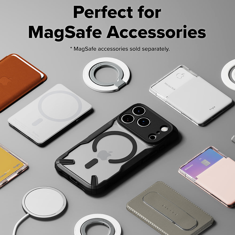 Θήκη MagSafe για Apple iPhone 17 Pro, Ringke, Fusion X, Μαύρη