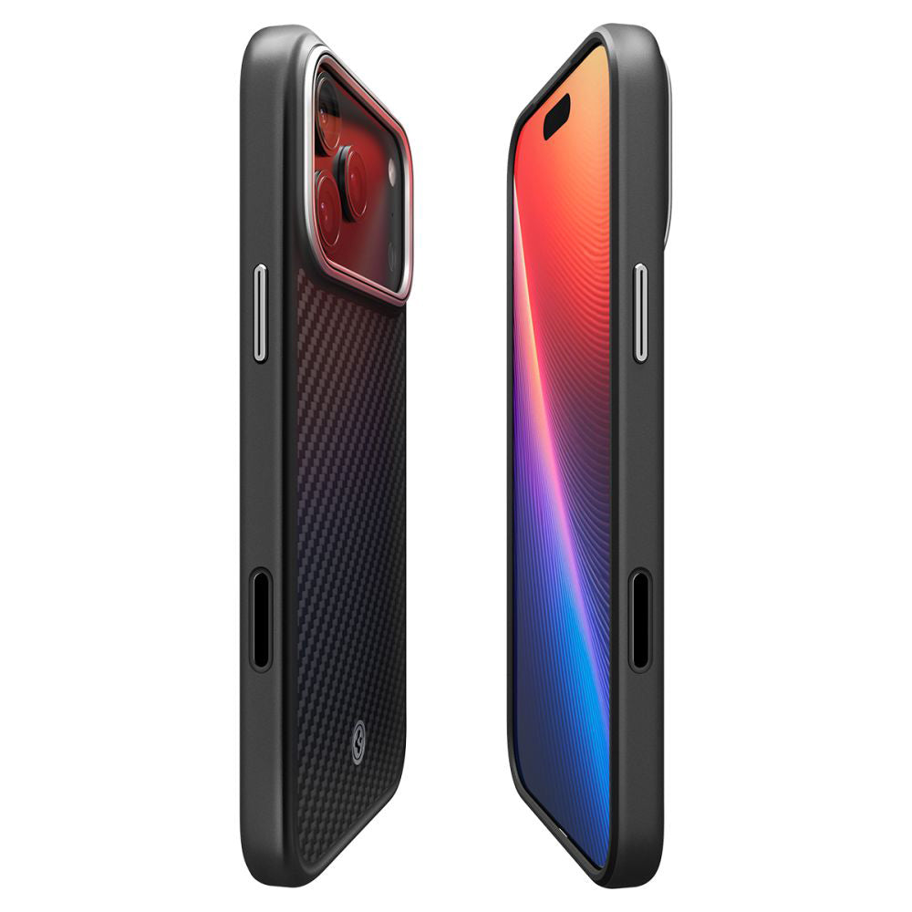 Θήκη MagSafe για Apple iPhone 17 Pro, Spigen, Enzo Aramid T, Μαύρη Ασημί