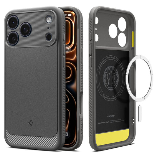 MagSafe Case for Apple iPhone 17 Pro, Spigen, Rugged Armor, Gray