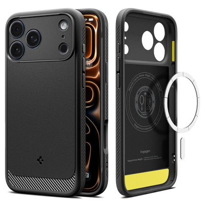 Θήκη MagSafe για Apple iPhone 17 Pro, Spigen, Rugged Armor, Ματ Μαύρη