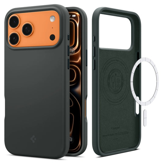 Θήκη MagSafe για Apple iPhone 17 Pro, Spigen, Silicone Fit, Πράσινη