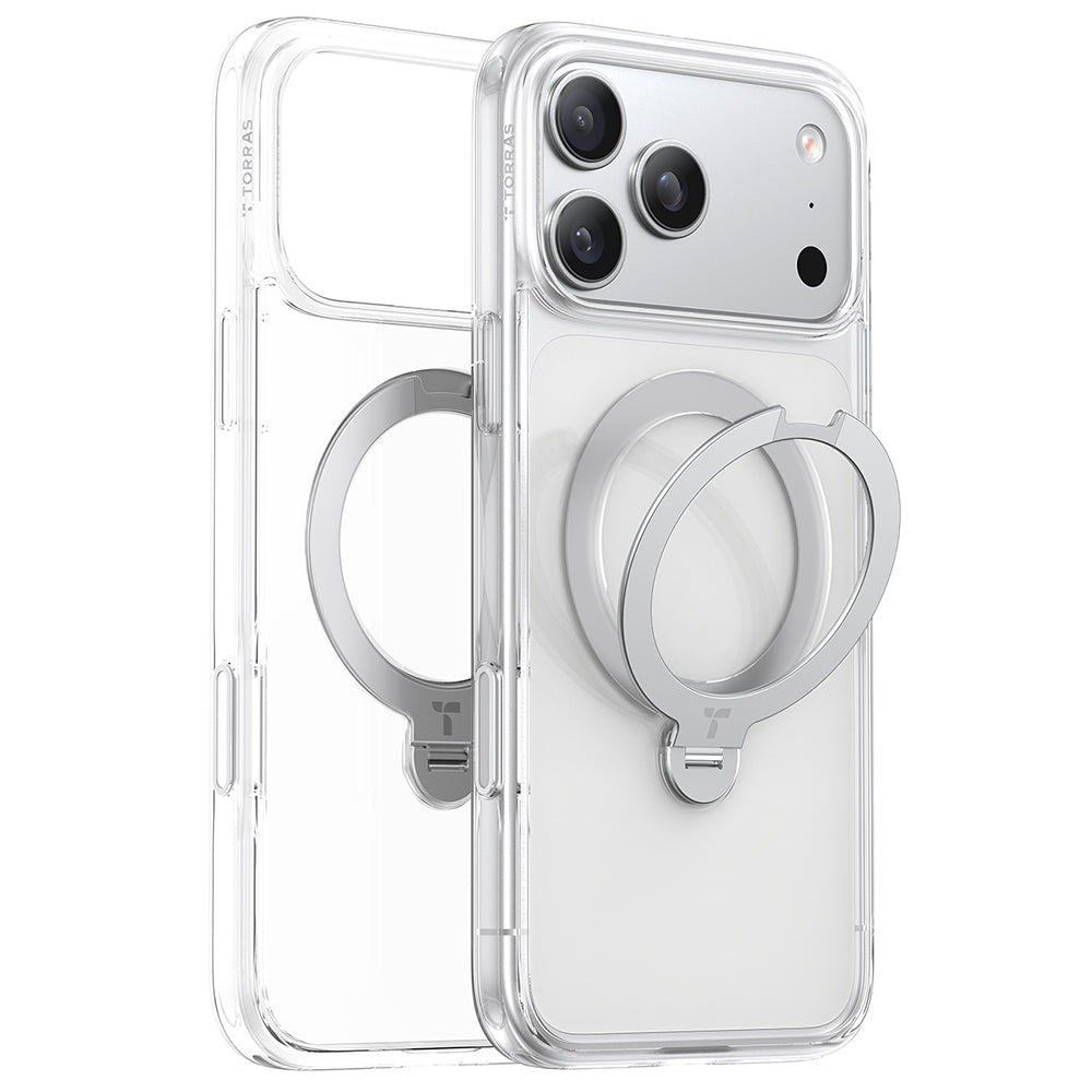 Θήκη MagSafe για Apple iPhone 17 Pro, Torras, Ostand Spin, Διαφανής