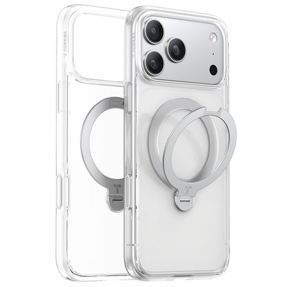 Θήκη MagSafe για Apple iPhone 17 Pro, Torras, Ostand Spin, Διαφανής