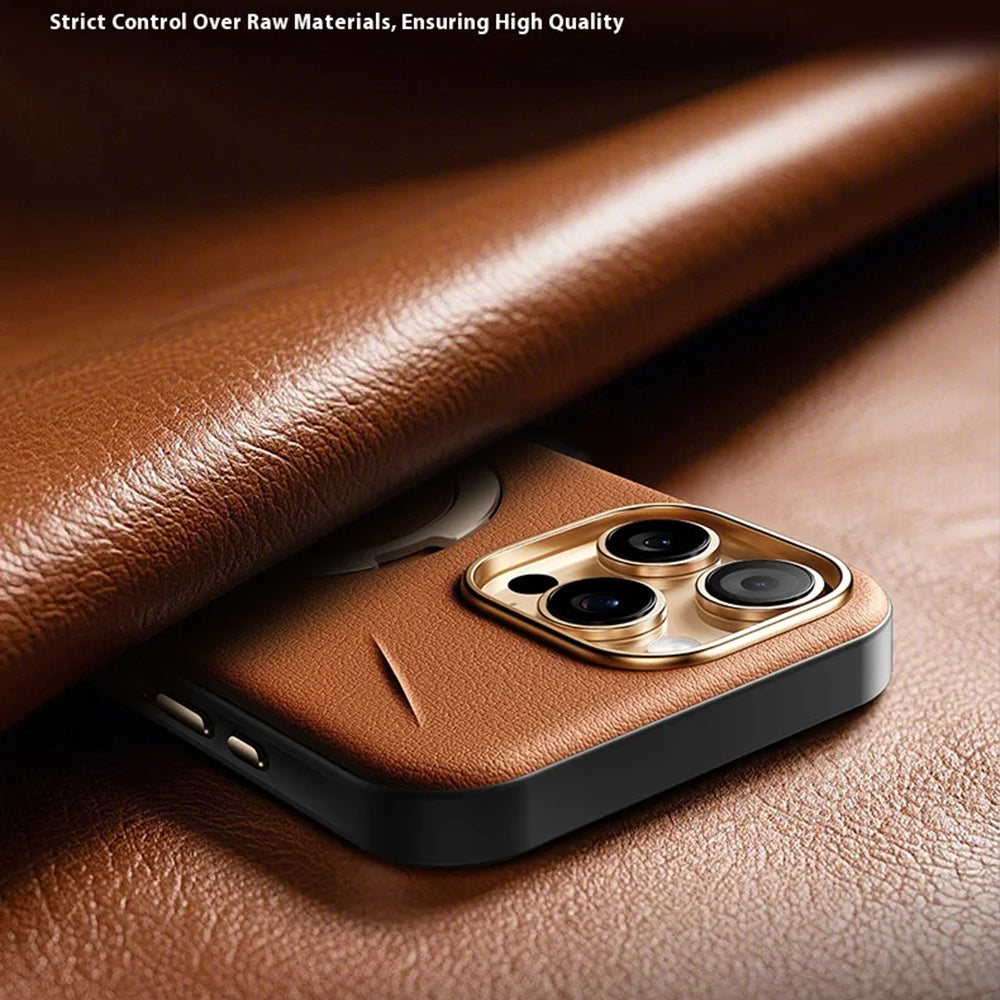 Θήκη MagSafe για Apple iPhone 17 Pro, Torras, QPRO Leather, Καφέ