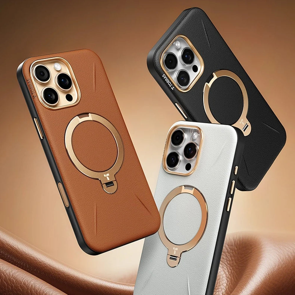Θήκη MagSafe για Apple iPhone 17 Pro, Torras, QPRO Leather, Καφέ