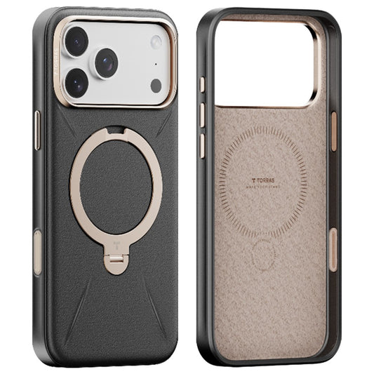Θήκη MagSafe για Apple iPhone 17 Pro, Torras, QPRO Leather, Μαύρη