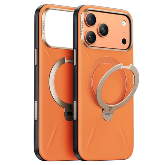 Θήκη MagSafe για Apple iPhone 17 Pro, Torras, QPRO Leather, Πορτοκαλί