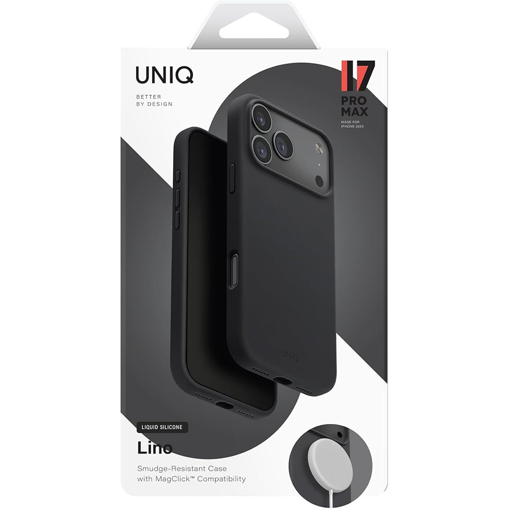 Θήκη MagSafe για Apple iPhone 17 Pro, UNIQ, Lino MagClick, Μαύρη