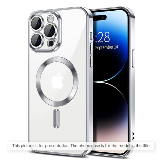 Θήκη MagSafe για Apple iPhone 17, Techsuit, Luxury Crystal, Ασημί