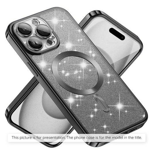 Θήκη MagSafe για Apple iPhone 17, Techsuit, Luxury Glitter, Μαύρη