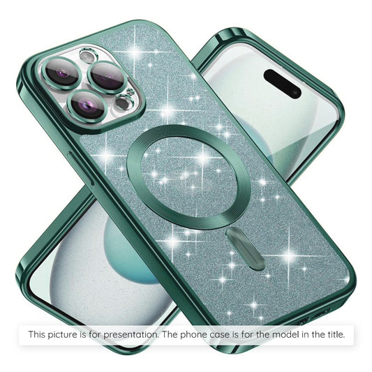 Θήκη MagSafe για Apple iPhone 17, Techsuit, Luxury Glitter, Ανοιχτό Πράσινο