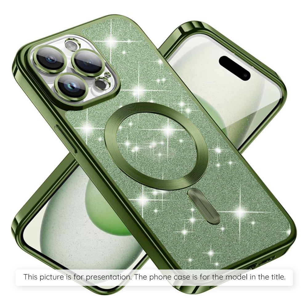 Θήκη MagSafe για Apple iPhone 17, Techsuit, Luxury Glitter, Σκούρο Πράσινο