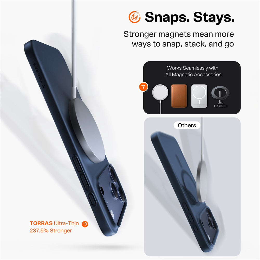 Θήκη MagSafe για Apple iPhone 17, Torras, SlimFit, Μαύρη