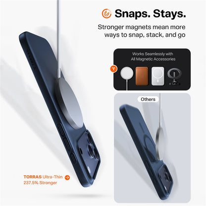Θήκη MagSafe για Apple iPhone 17, Torras, SlimFit, Μαύρη