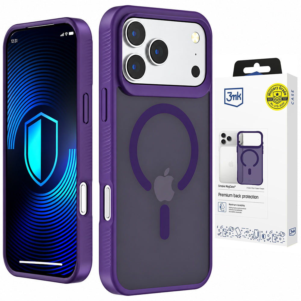 Θήκη MagSafe για Apple iPhone 18 Pro / 17 Pro, 3MK, Smoke MagCase, Μωβ