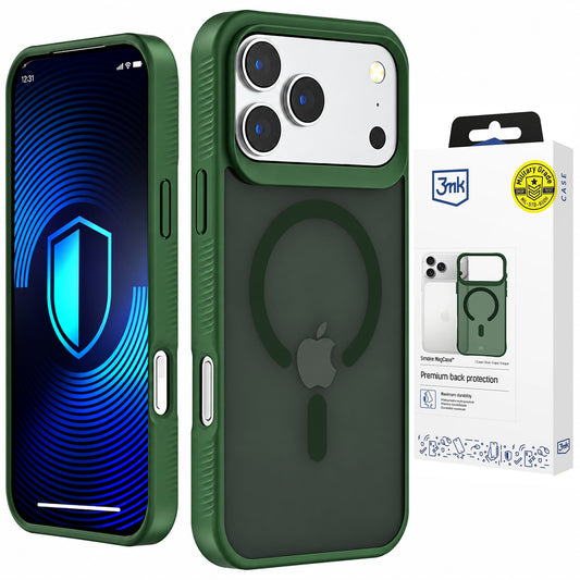 Θήκη MagSafe για Apple iPhone 18 Pro / 17 Pro, 3MK, Smoke MagCase, Πράσινη