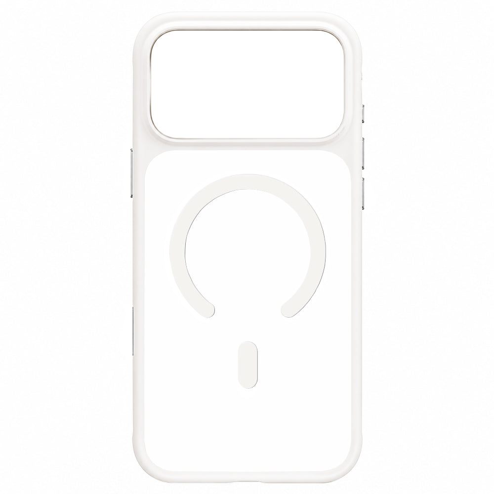 Θήκη MagSafe για Apple iPhone 18 Pro / 17 Pro, Blueo, φιλική προς το δέρμα, αντικραδασμική, σατινέ λευκή