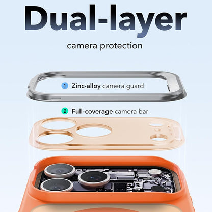 MagSafe Case for Apple iPhone 18 Pro / 17 Pro, ESR, Classic Hybrid Kickstand, Satin Orange