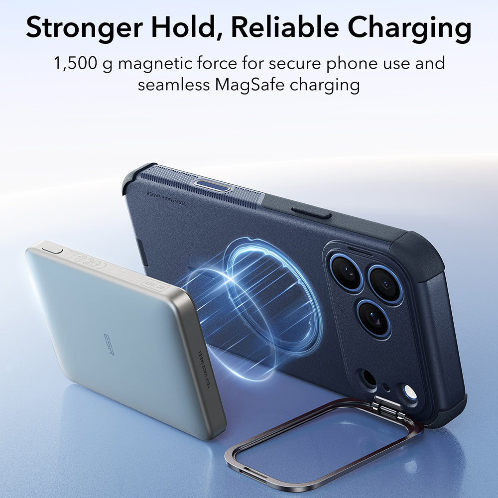 Θήκη MagSafe για Apple iPhone 18 Pro / 17 Pro, ESR, Cyber Armor Kickstand, Μπλε