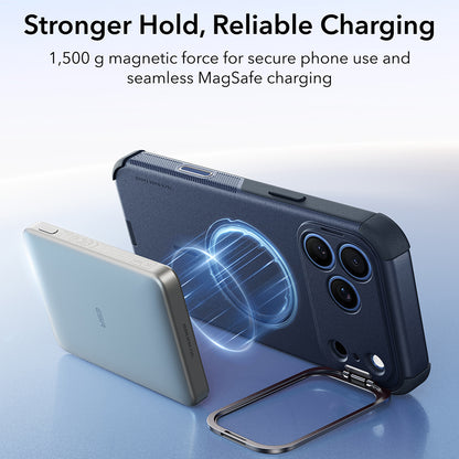 Θήκη MagSafe για Apple iPhone 18 Pro / 17 Pro, ESR, Cyber Armor Kickstand, Μπλε