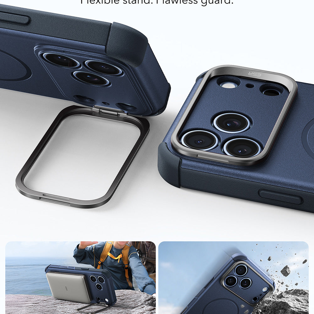 Θήκη MagSafe για Apple iPhone 18 Pro / 17 Pro, ESR, Cyber Armor Kickstand, Μπλε