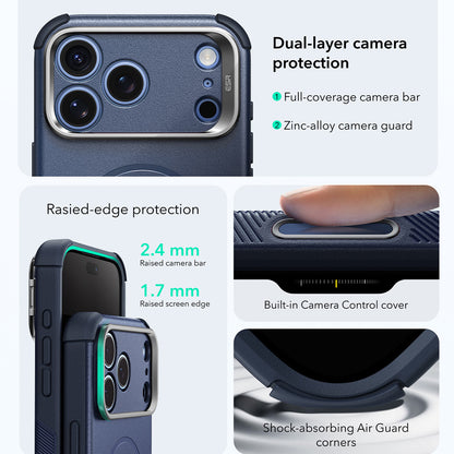 Θήκη MagSafe για Apple iPhone 18 Pro / 17 Pro, ESR, Cyber Armor Kickstand, Μπλε