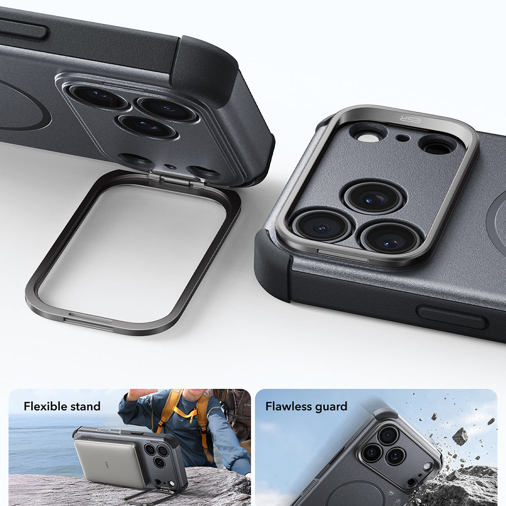 Θήκη MagSafe για Apple iPhone 18 Pro / 17 Pro, ESR, Cyber Armor Kickstand, Γκρι