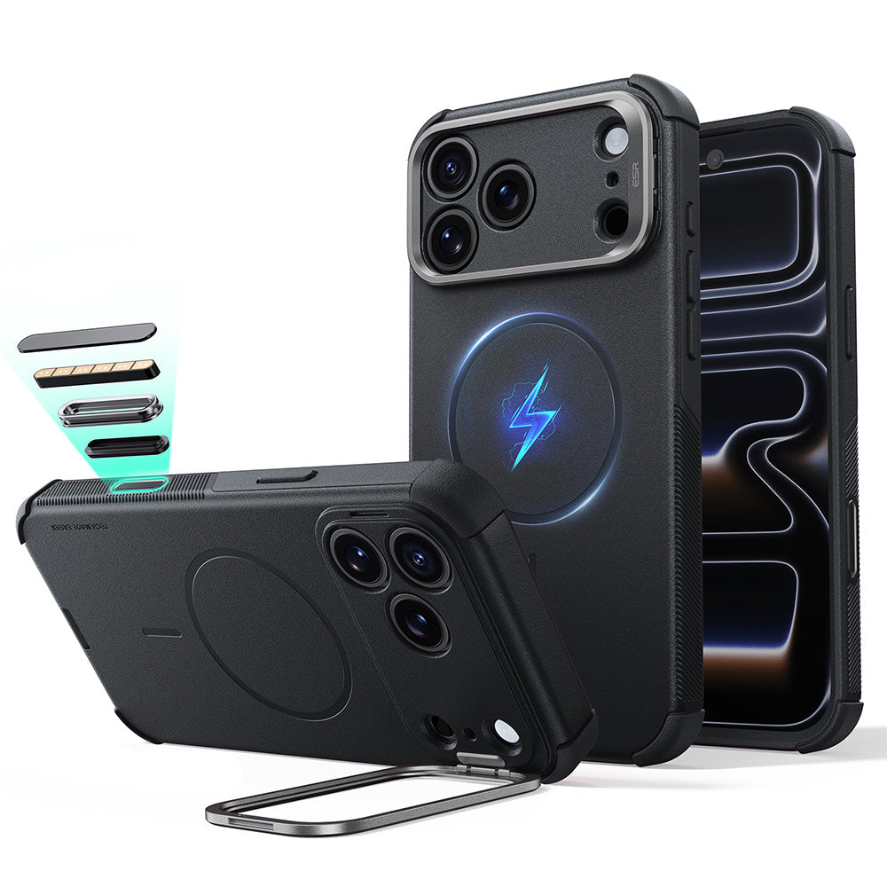 Θήκη MagSafe για Apple iPhone 18 Pro / 17 Pro, ESR, Cyber Armor Kickstand, Μαύρο