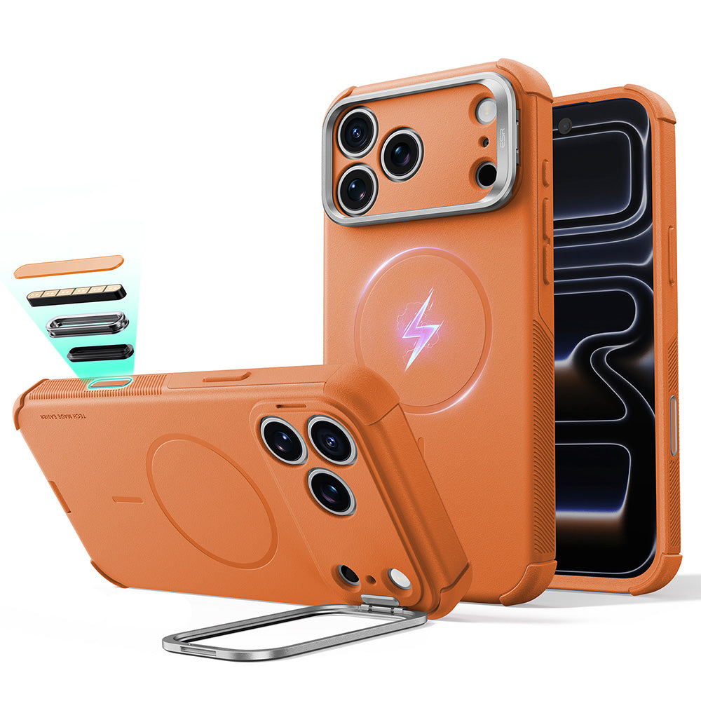 Θήκη MagSafe για Apple iPhone 18 Pro / 17 Pro, ESR, Cyber Armor Kickstand, Πορτοκαλί