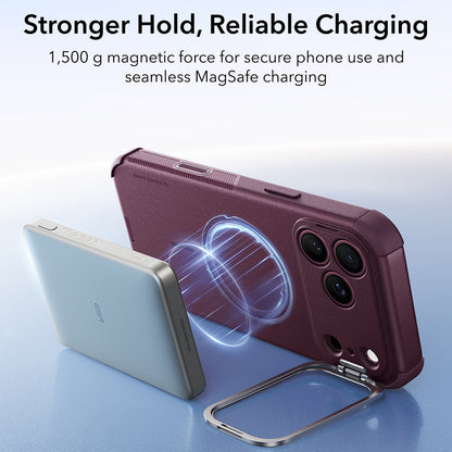 Θήκη MagSafe για Apple iPhone 18 Pro / 17 Pro, ESR, Cyber Armor Kickstand, Σατινέ Σκούρο Βυσσινί