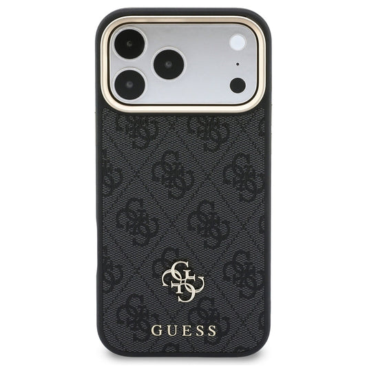 Θήκη MagSafe για Apple iPhone 18 Pro / 17 Pro, Guess, 4G Cardslot & Big Strap, Μαύρη