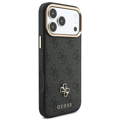 Θήκη MagSafe για Apple iPhone 18 Pro / 17 Pro, Guess, 4G Cardslot & Big Strap, Μαύρη