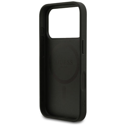 MagSafe Case for Apple iPhone 18 Pro / 17 Pro, Guess, 4G Small and Classic Logo, Black