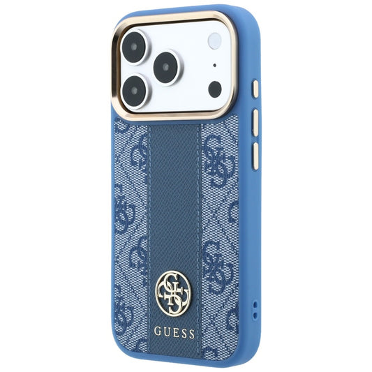 Θήκη MagSafe για Apple iPhone 18 Pro / 17 Pro, Guess, 4G Stripe Round Classic Logo, Μπλε