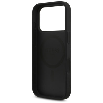 MagSafe Case for Apple iPhone 18 Pro / 17 Pro, Guess, 4G Triangle Strass, Black