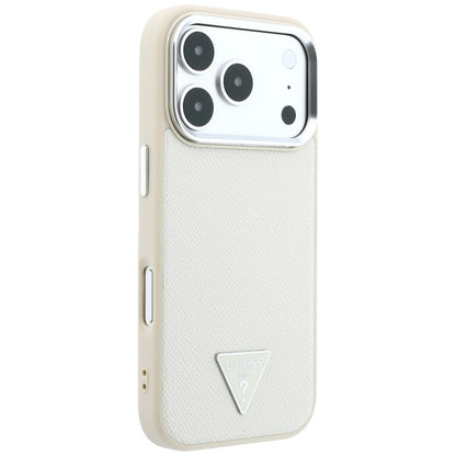 Θήκη MagSafe για Apple iPhone 18 Pro / 17 Pro, Guess, Λογότυπο Τριγώνου με Υφή, Μπεζ