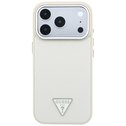 Θήκη MagSafe για Apple iPhone 18 Pro / 17 Pro, Guess, Λογότυπο Τριγώνου με Υφή, Μπεζ
