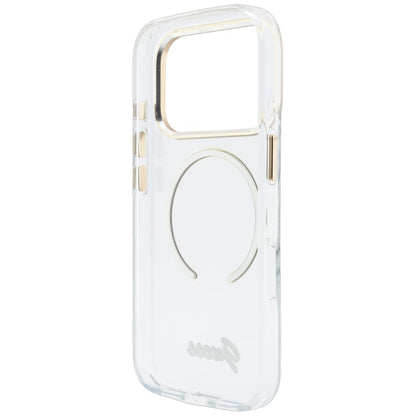 Θήκη MagSafe για Apple iPhone 18 Pro / 17 Pro, Guess, IML Script Metal, διάφανη