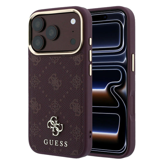 Θήκη MagSafe για Apple iPhone 18 Pro / 17 Pro, Guess, Peony 4G Small Logo, Βυσσινί